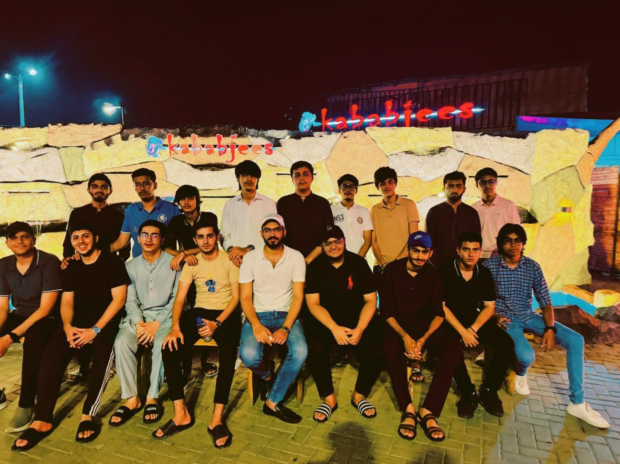 Economics students with Sir Fahad Munaf Parekh
