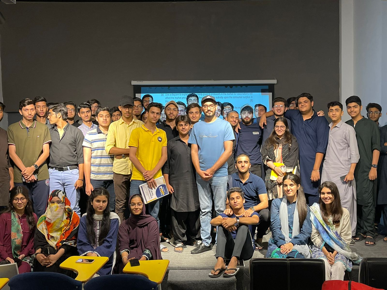 Economics students with Sir Fahad Munaf Parekh